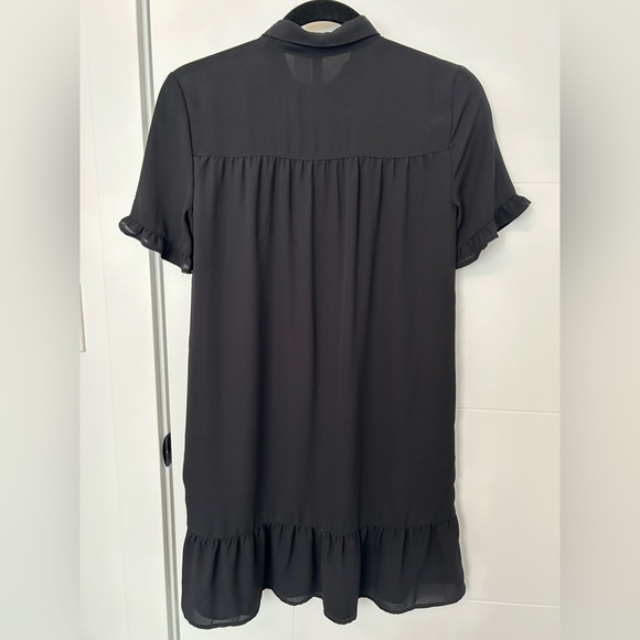 H&M Black Ruffle Dress Size 2 - Picture 2 of 3